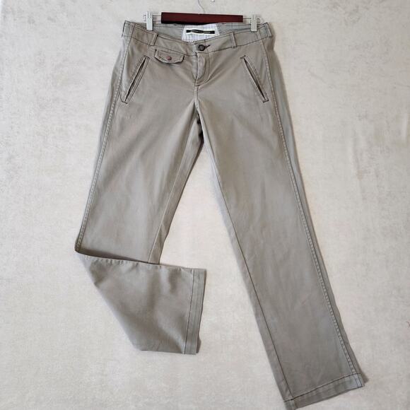 Daughters of the Liberation Anthropologie straight Leg twill beige 32" chinos - Picture 1 of 14